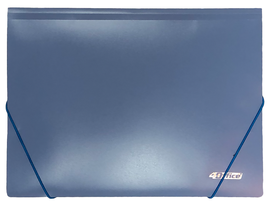 Папка на гумках 4OFFICE (4-244-06), поліпропілен, 500мкм, A4, 150 аркушів, синя